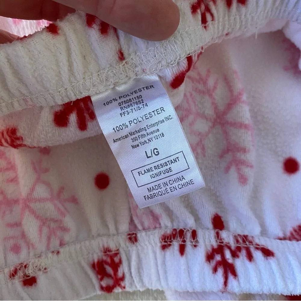 Elf on the shelf‎ Pajama Set Size Large Red Christmas Cozy